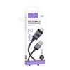 USB кабель HOCO X118 Generous Lightning 8-pin, 2,4A, LED дисплей, 1м, нейлон (черный)