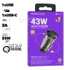АЗУ BOROFONE BZ19A WiАЗУ BOROFONE BZ26A Shadow 1xUSB, 1xUSB-C, 3А, QC sdom 1xUSB, 3A, QC3.0 (черный)