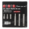 Набор бит 1/2" 10мм Spline12гр с держ. бит FORCE 7пр.