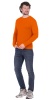 Футболка с длинным рукавом оранжевая 160г/м2 "Сириус"