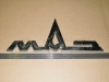 Знак заводской "мАз" (ЕВРО эмблема)  хромированный