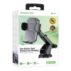 Держатель в авто с БЗУ BOROFONE BH222 Leading зажим, на панель, Qi 15W
