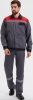 Костюм "Корпус" (куртка+п/к) тк. смесовая 65/35, пл. 240 г/м2, цв. т.серый/черный/красный