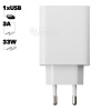 Сетевое зарядное устройство Xiaomi Mi Charger EU 33W MDY-11-EZ без упаковки (белое)