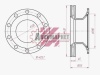 Диск тормозной 430/290x45/159.5 10n-335-23 без крепления ротора ABS (BPW/FRUEHAUF) (CEI) (M2000091)