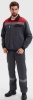 Костюм летний "Корпус" (куртка+п/к) пл. 210 г/м2, цв.т.серый/черный/красный