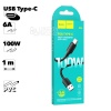 USB кабель HOCO X96 Hyper Type-C, 6А, 100W, 1м, PVC (черный)
