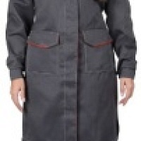 Халат мужской "СИРИУС-ФЛОРИДА" серый с красным