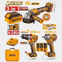 Набор аккумуляторного инструмента 20В 3шт. INGCO 