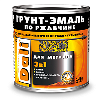 Грунт-эмаль VIKA по ржавчине Черный янтарь RAL-9005  0,9кг 
