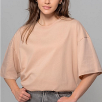 Футболка "Happyfox" унисекс оверсайз (потертая кожа/черный)