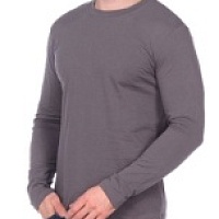 Футболка с длинным рукавом серая 160г/м2